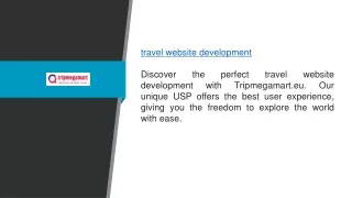 Travel Website Development Tripmegamart.eu