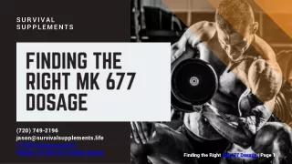 Finding the Right MK 677 Dosage