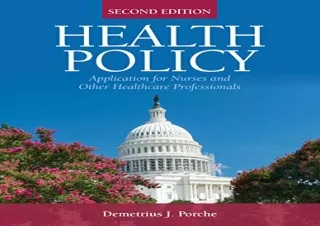 (PDF) Health Policy: Application for Nurses and Other Health Care Professionals