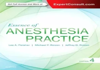 PDF Essence of Anesthesia Practice: Expert Consult – Online and Print Full