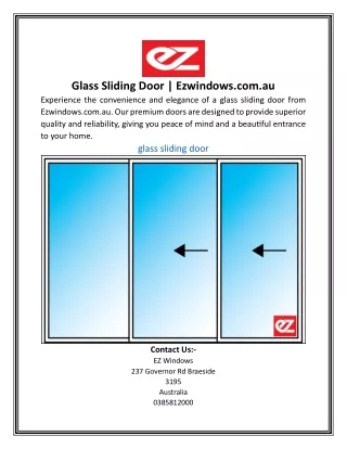 glass sliding door ezwindows com au experience