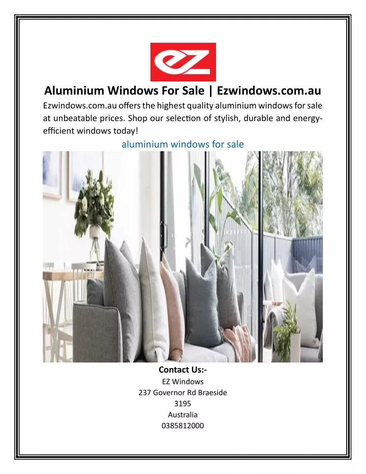 aluminium windows for sale ezwindows