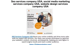 Seo services company USA, social media marketing services company usa,