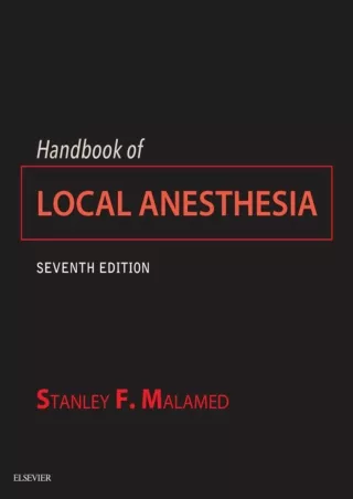 [PDF] DOWNLOAD Handbook of Local Anesthesia - E-Book