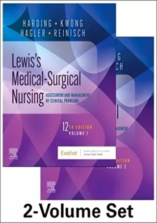 [READ DOWNLOAD] Lewis's Medical-Surgical Nursing - 2-Volume Set: Assessment and Management of