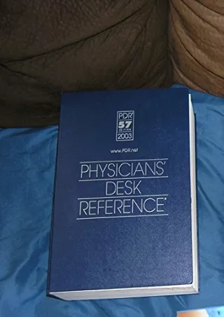Download Book [PDF] Physicians' Desk Reference 2003 (Physicians' Desk Reference (Pdr))