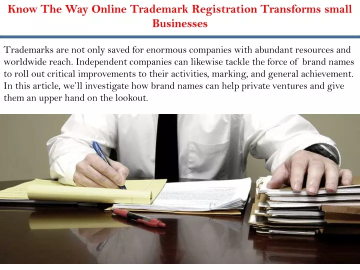 know the way online trademark registration