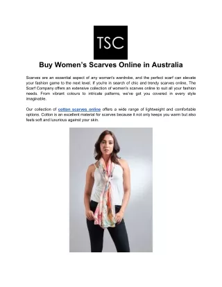Buy Women’s Scarves Online in Australia