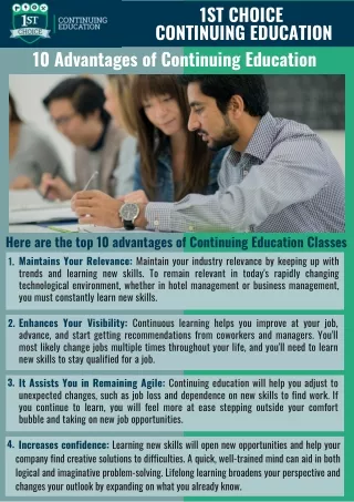 Top 10 Advantages of Continuing Education Classes |1st Choice CE