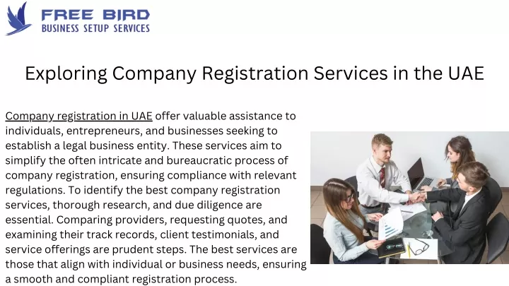 exploring company registration services in the uae