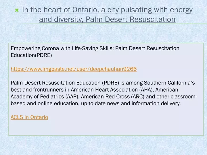 in the heart of ontario a city pulsating with energy and diversity palm desert resuscitation