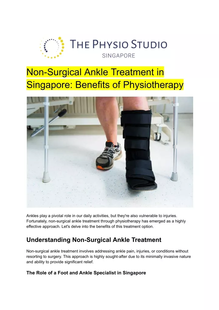 non surgical ankle treatment in singapore