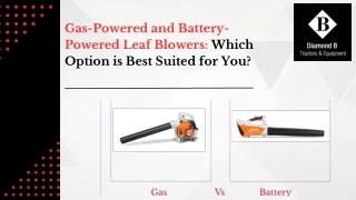 Gas-Powered and Battery-Powered Leaf Blowers Which Option is Best Suited for You
