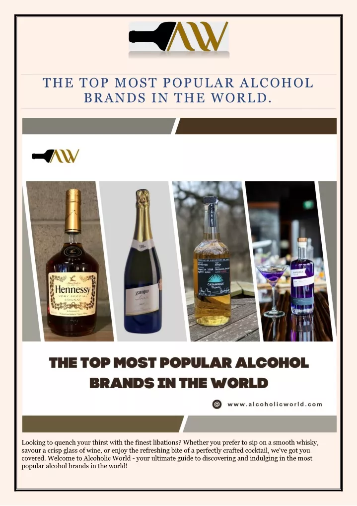 the top most popular alcohol brands in the world