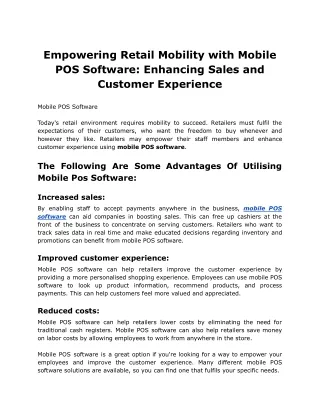 Empowering Retail Mobility with Mobile POS Software_ Enhancing Sales and Customer Experience