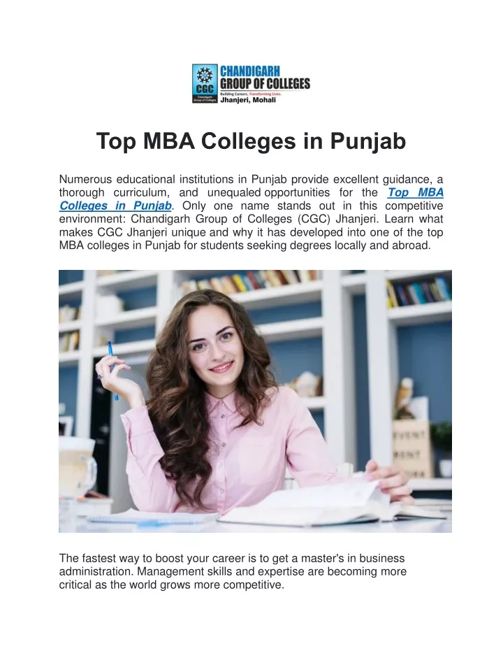 top mba colleges in punjab