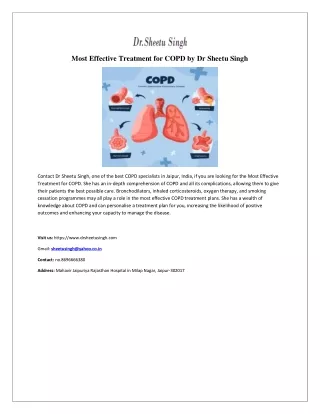 Most Effective Treatment for COPD by Dr Sheetu Singh