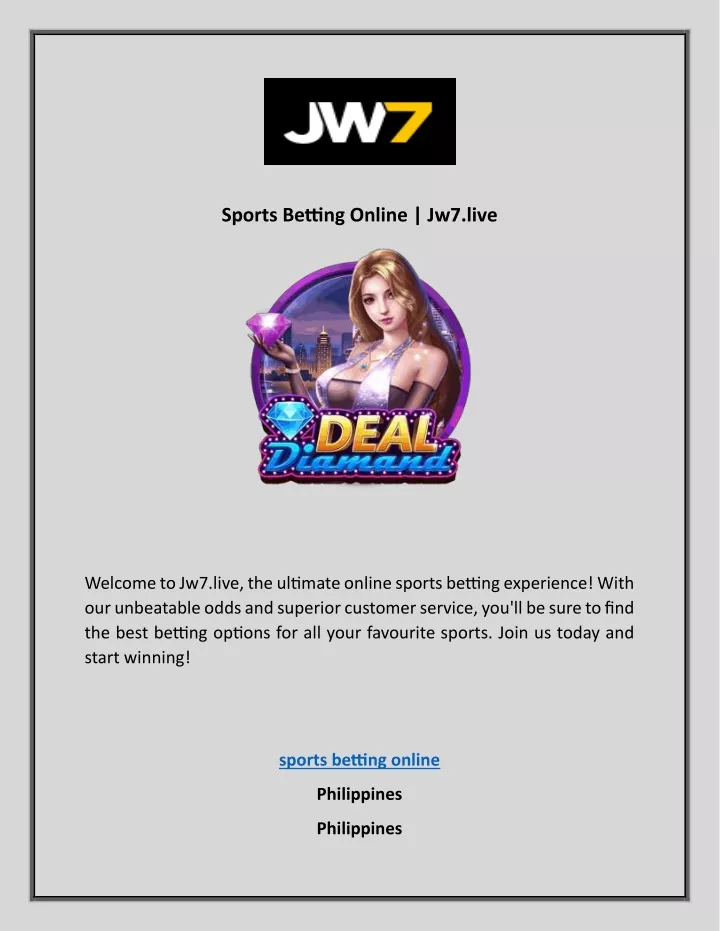 sports betting online jw7 live