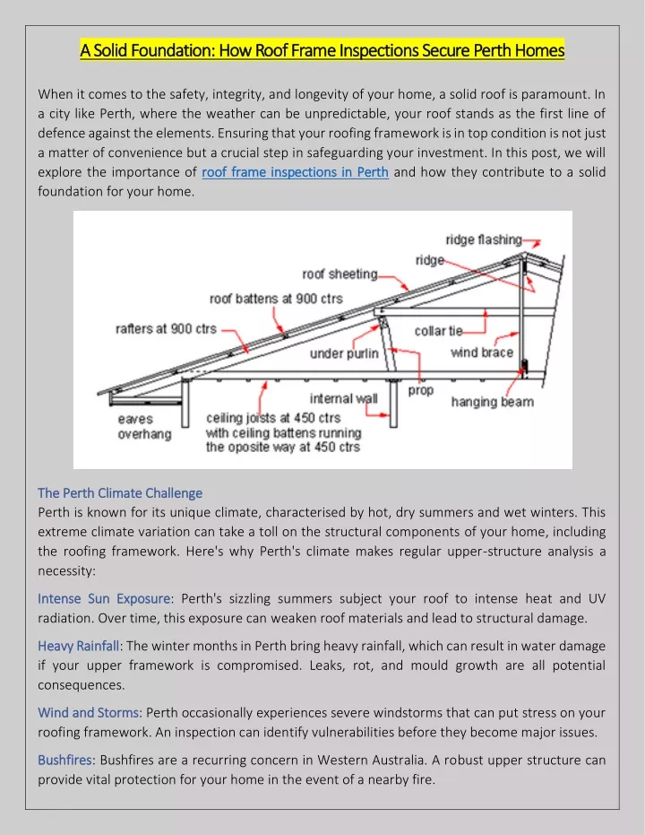 a solid foundation how roof frame inspections