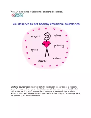 What Are the Benefits of Establishing Emotional Boundaries?