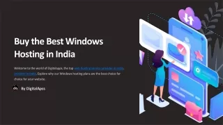 Buy the Best Windows hosting in India