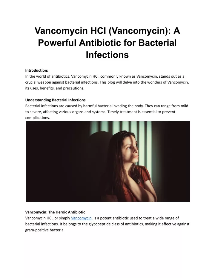 vancomycin hcl vancomycin a powerful antibiotic