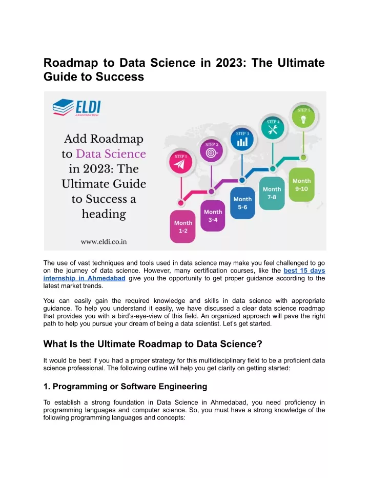 Roadmap To Data Science In 2023 The Ultimate N 