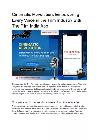 Cinematic Revolution_ Empowering Every Voice in the Film Industry with The Film India App.docx