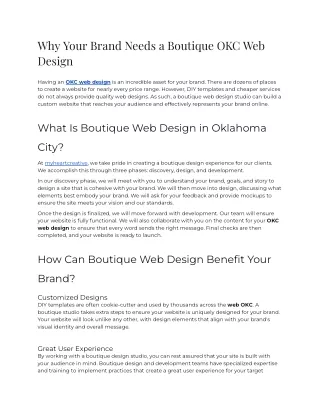 why your brand needs a boutique okc web design