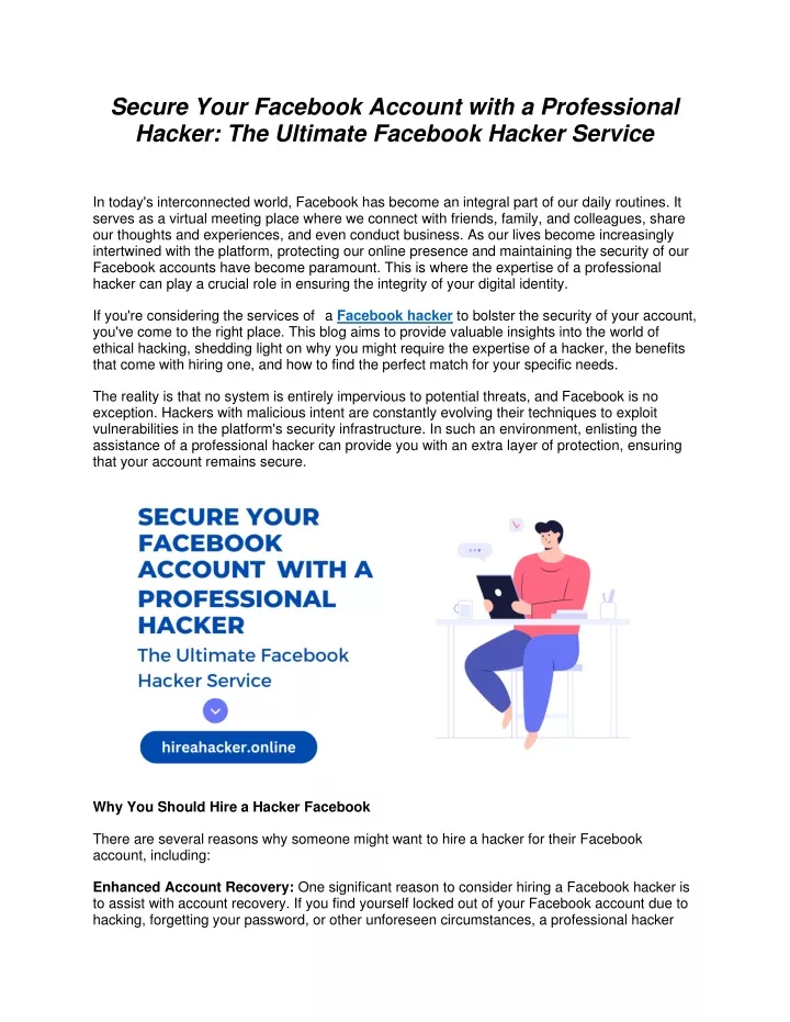 secure your facebook account with a professional