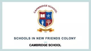 schools in new friends colony cambridge school