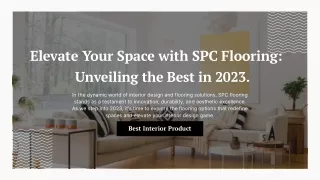 Elevate Your Space with SPC Flooring.