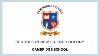 schools in new friends colony schools