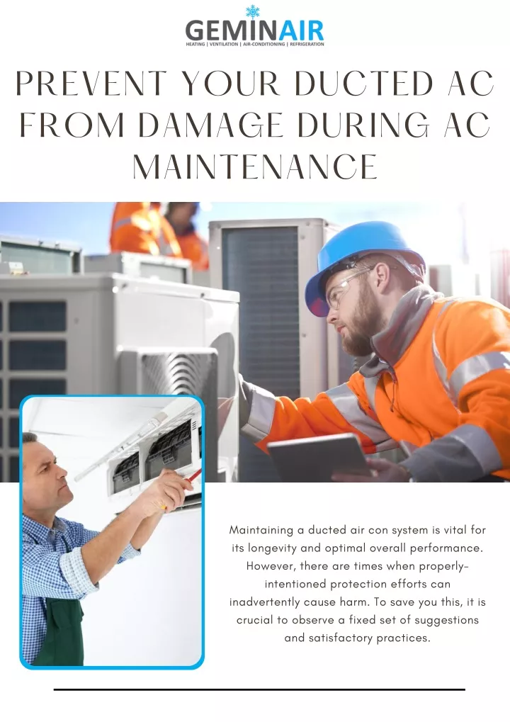 prevent your ducted ac from damage during