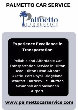 Best Car Service In Beaufort - Palmetto Car Service