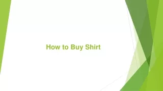 How to Buy Shirt PPT