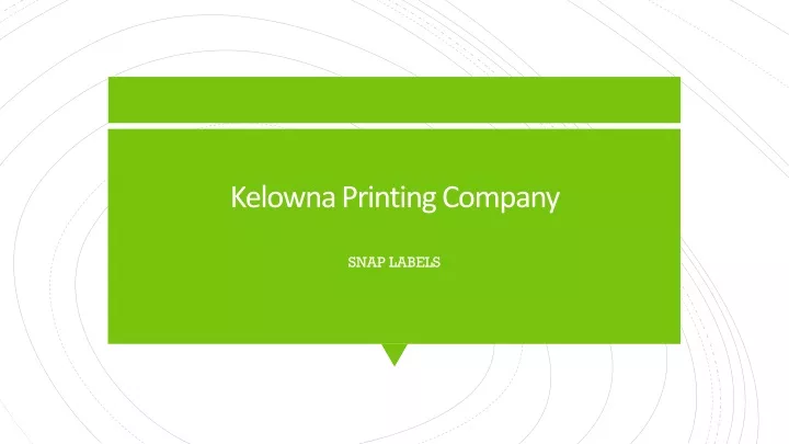 kelowna printing company