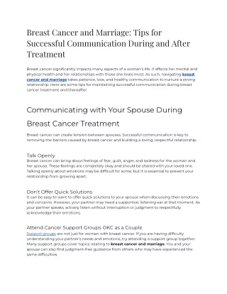 Breast Cancer and Marriage_ Tips for Successful Communication During and After Treatment (1)