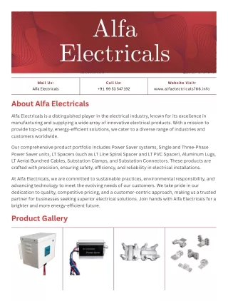 Top Electrical Products Manufacturers in Delhi PDF