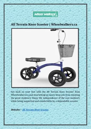 All Terrain Knee Scooter | Wheelwalkers