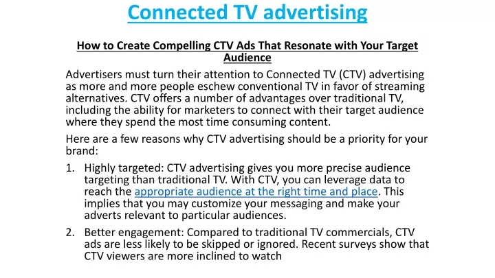 connected tv advertising