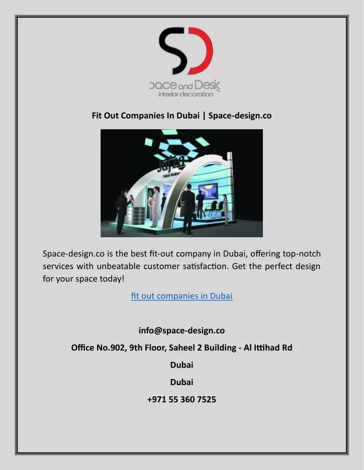 fit out companies in dubai space design co