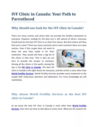 IVF Clinic in Canada: Your Path to Parenthood