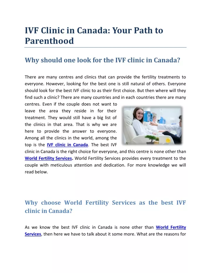 ivf clinic in canada your path to parenthood