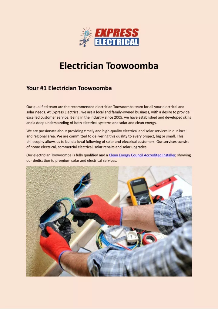 electrician toowoomba