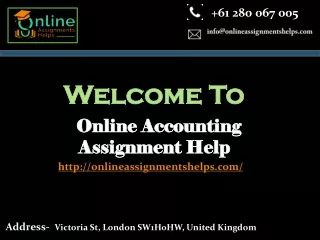 Online Accounting Assignment Help PPT
