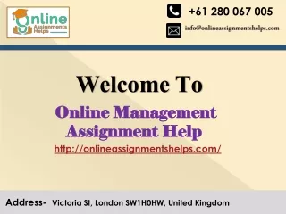 Online Management Assignment Help PPT