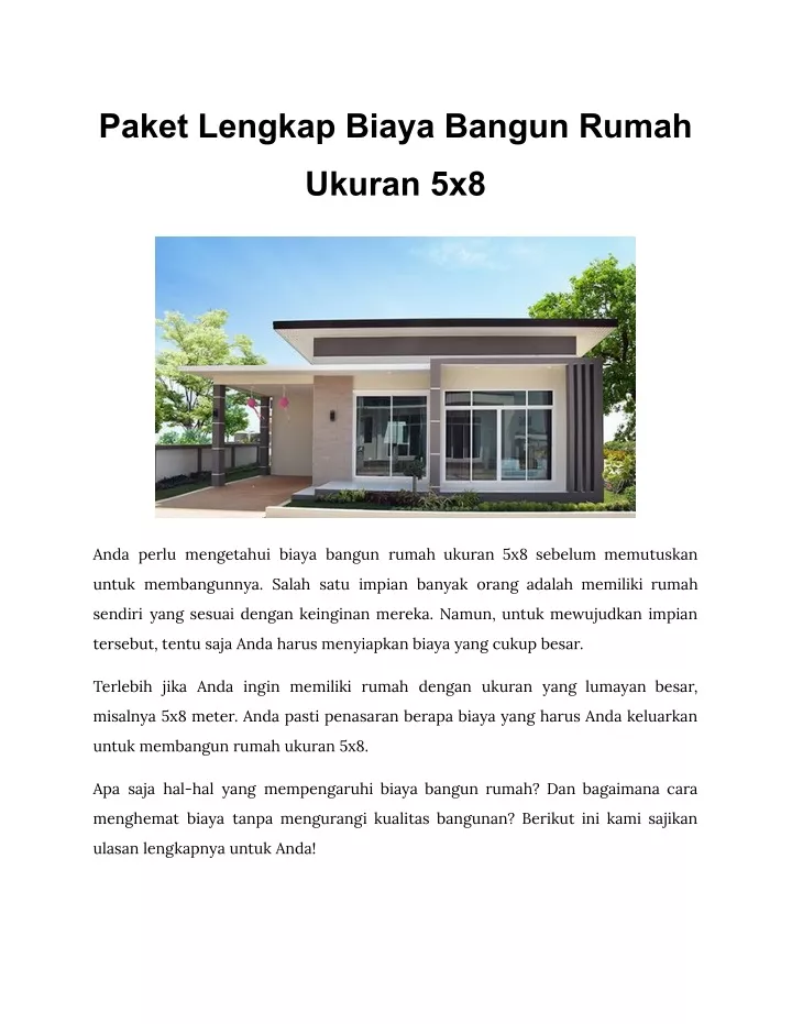 paket lengkap biaya bangun rumah