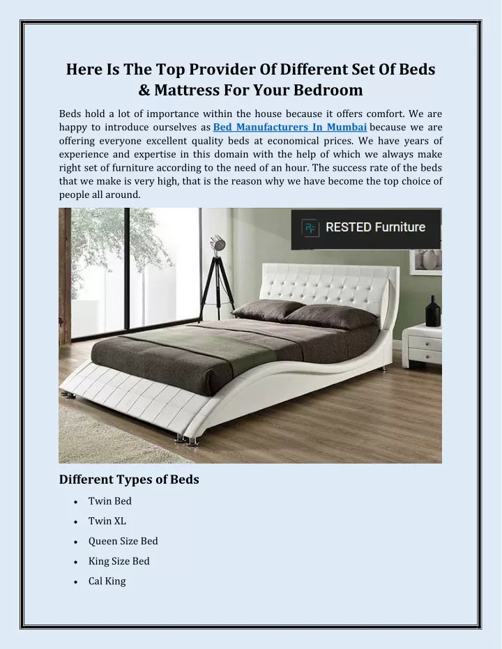here is the top provider of different set of beds