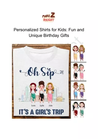 Personalized Shirts for Kids: Fun and Unique Birthday Gifts